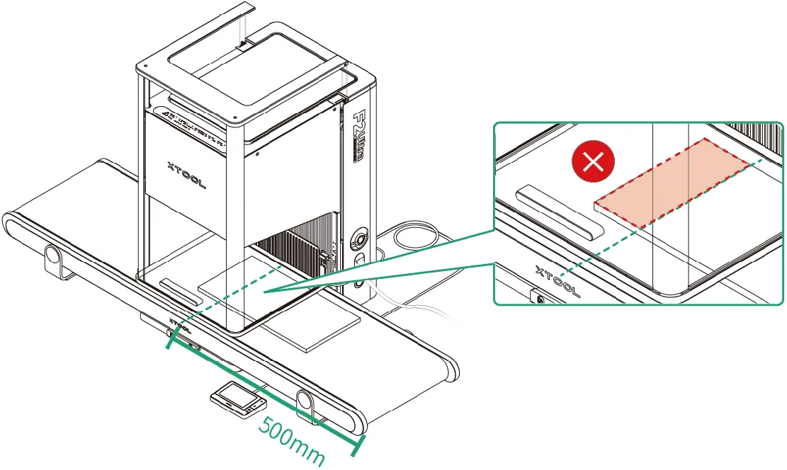 (xTool Studio) Usar la cinta transportadora para procesar un material grande con la xTool F2 Ultra (xTool Studio) Usar la cinta transportadora para procesar un material grande con la xTool F2 Ultra