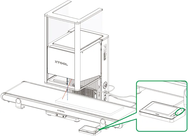 Usar la cinta transportadora para procesar un material grande con la xTool F2 Ultra Usar la cinta transportadora para procesar un material grande con la xTool F2 Ultra