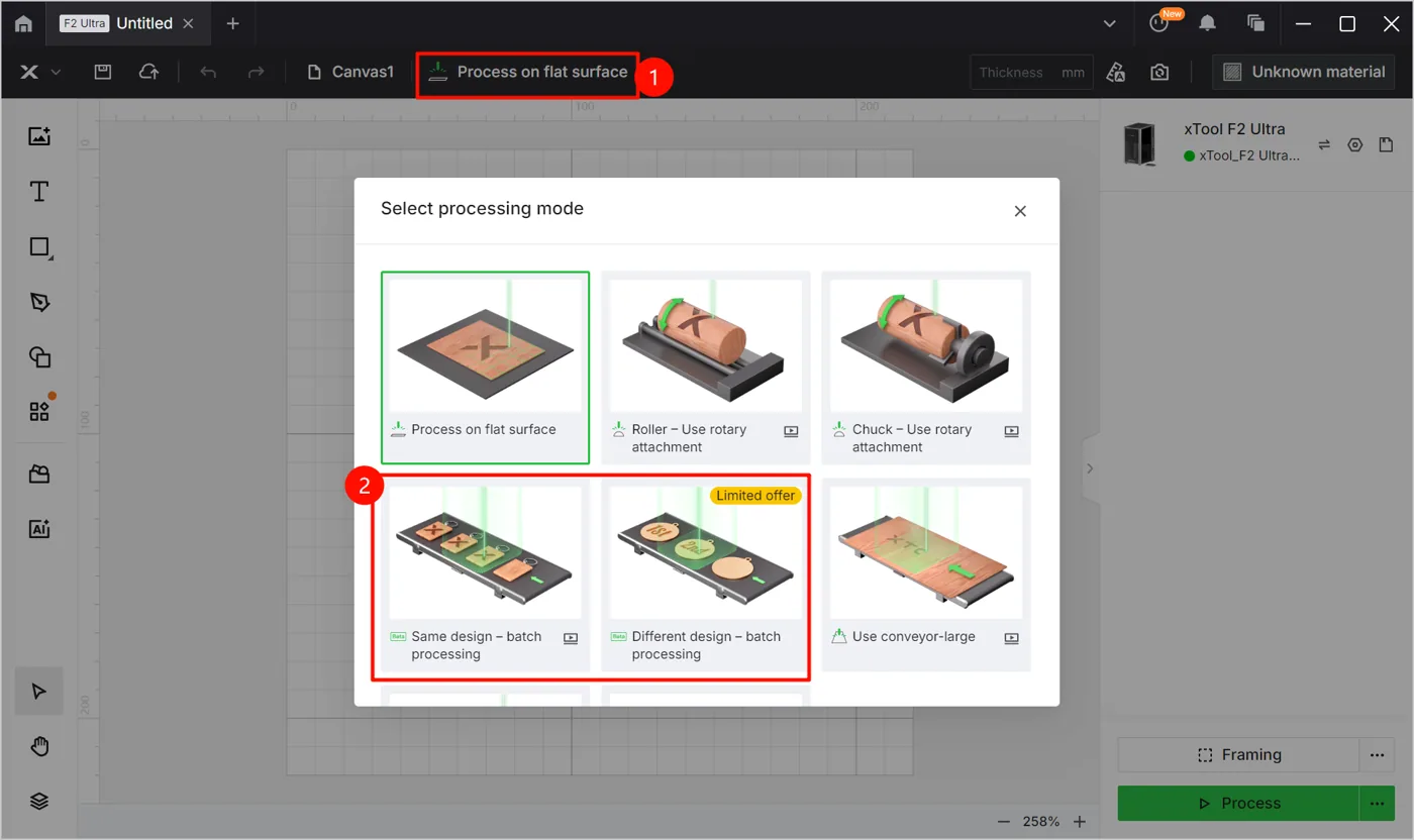 Utilizar la cinta transportadora para el procesamiento por lotes con la xTool F2 Ultra Utilizar la cinta transportadora para el procesamiento por lotes con la xTool F2 Ultra