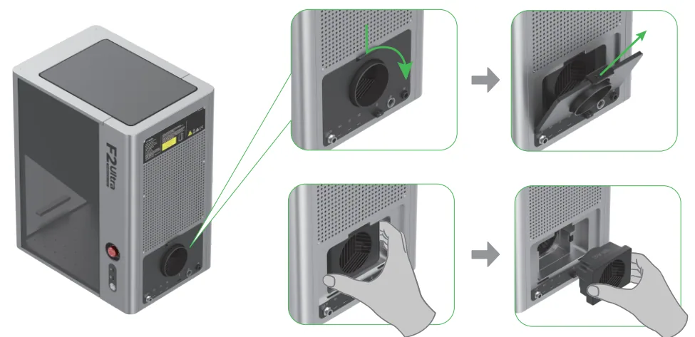 Limpieza y mantenimiento de la xTool F2 Ultra Limpieza y mantenimiento de la xTool F2 Ultra
