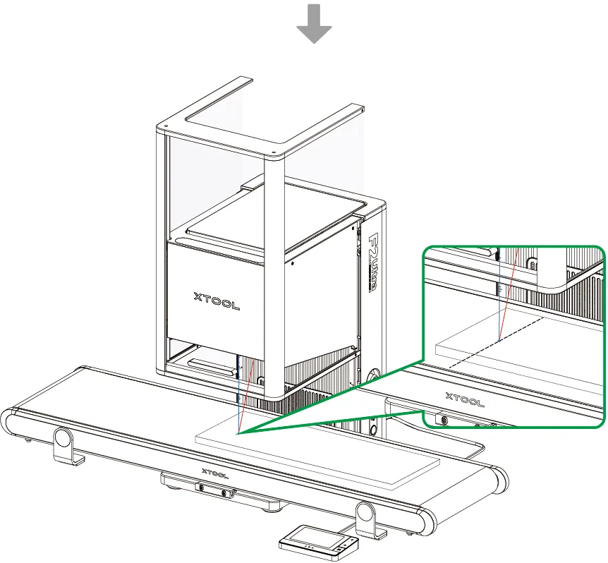 (xTool Studio) Usar la cinta transportadora para procesar un material grande con la xTool F2 Ultra (xTool Studio) Usar la cinta transportadora para procesar un material grande con la xTool F2 Ultra