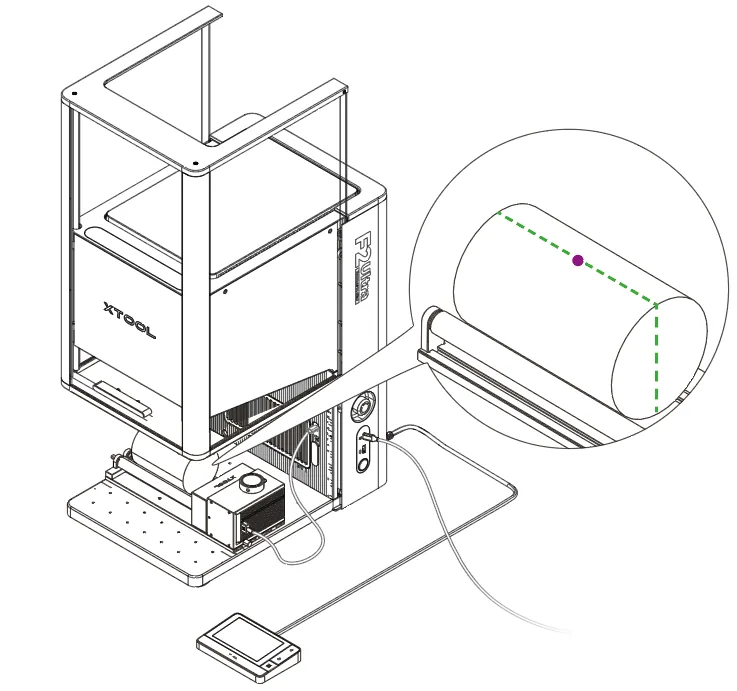 (xTool Studio) Usar el Rotary Attachment 3 (RA3) con la xTool F2 Ultra image.png