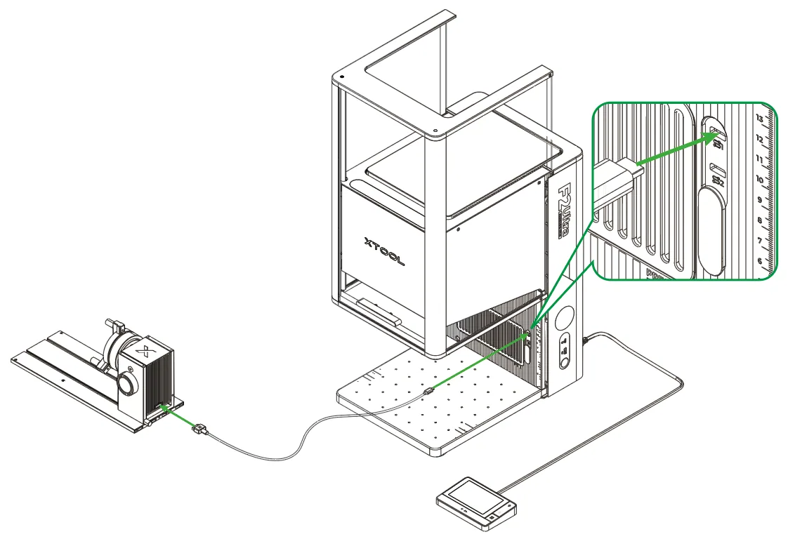 (xTool Studio) Usar el Rotary Attachment 3 (RA3) con la xTool F2 Ultra image.png