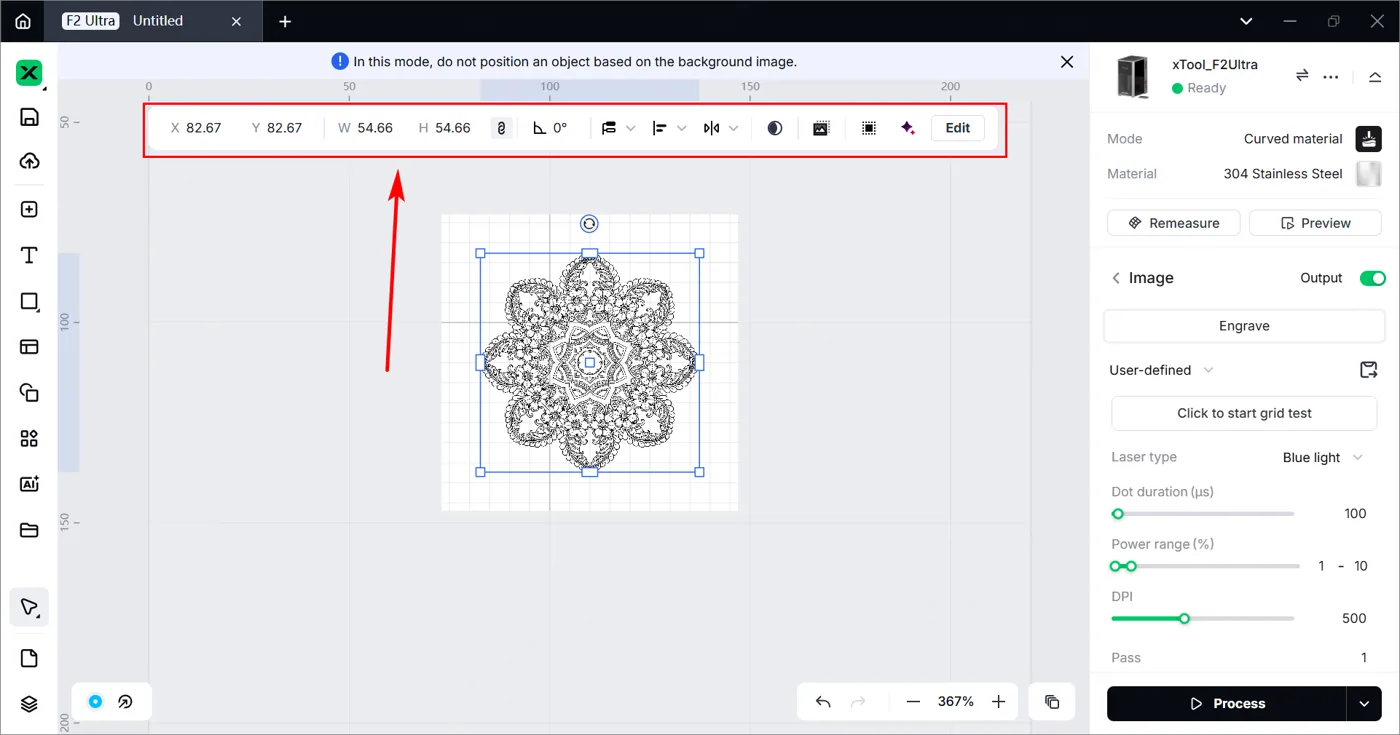 (xTool Studio) Procesar un material curvo con la xTool F2 Ultra image.png