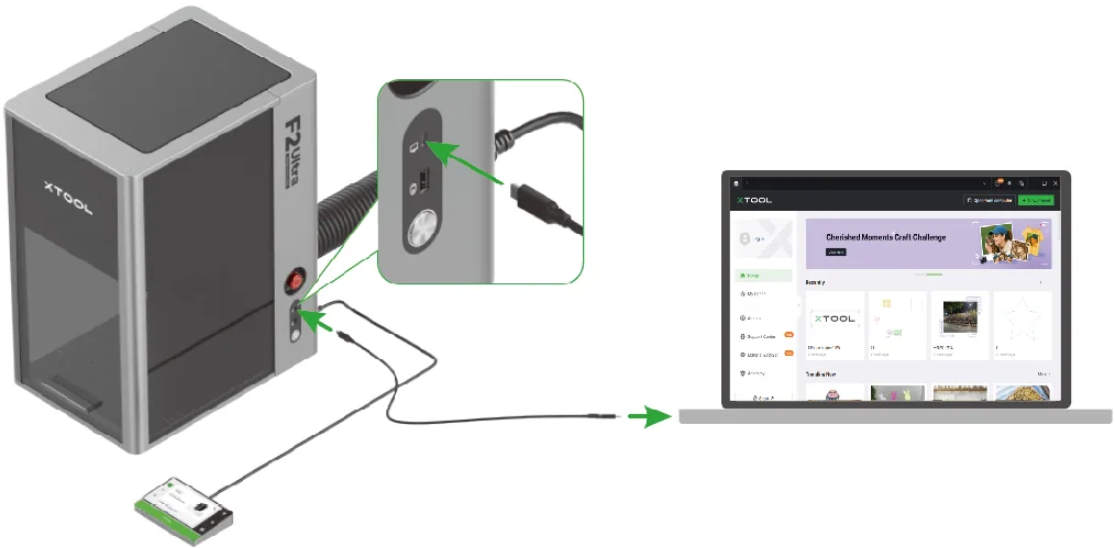 Conectar y configurar la xTool F2 Ultra con xTool Studio Conectar y configurar la xTool F2 Ultra con xTool Studio
