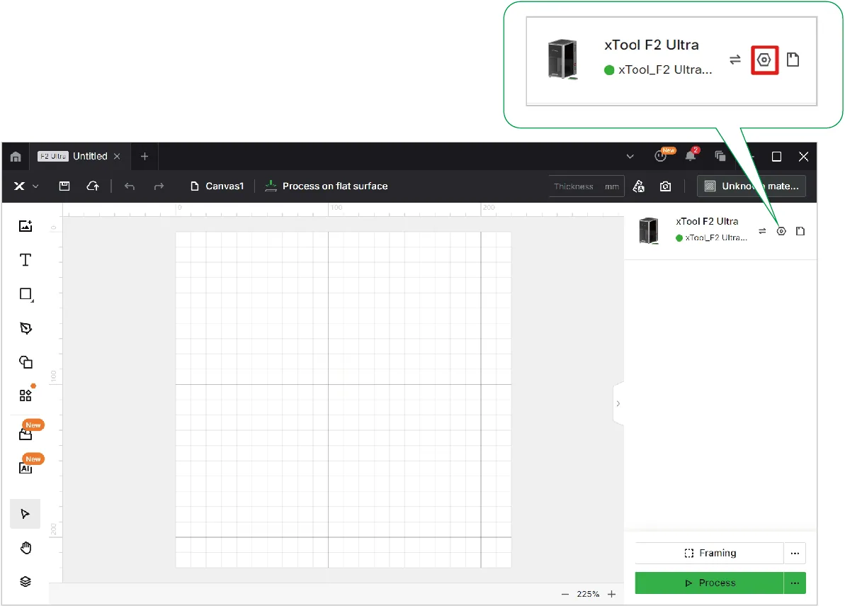 Conectar la xTool F2 Ultra a XCS en el ordenador