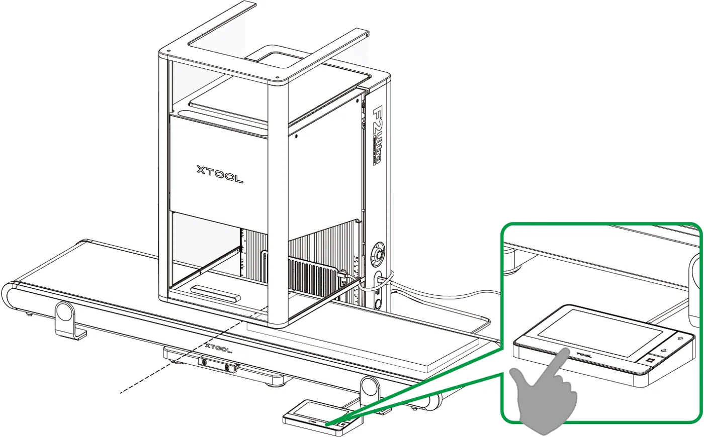 (xTool Studio) Usar la cinta transportadora para procesar un material grande con la xTool F2 Ultra (xTool Studio) Usar la cinta transportadora para procesar un material grande con la xTool F2 Ultra