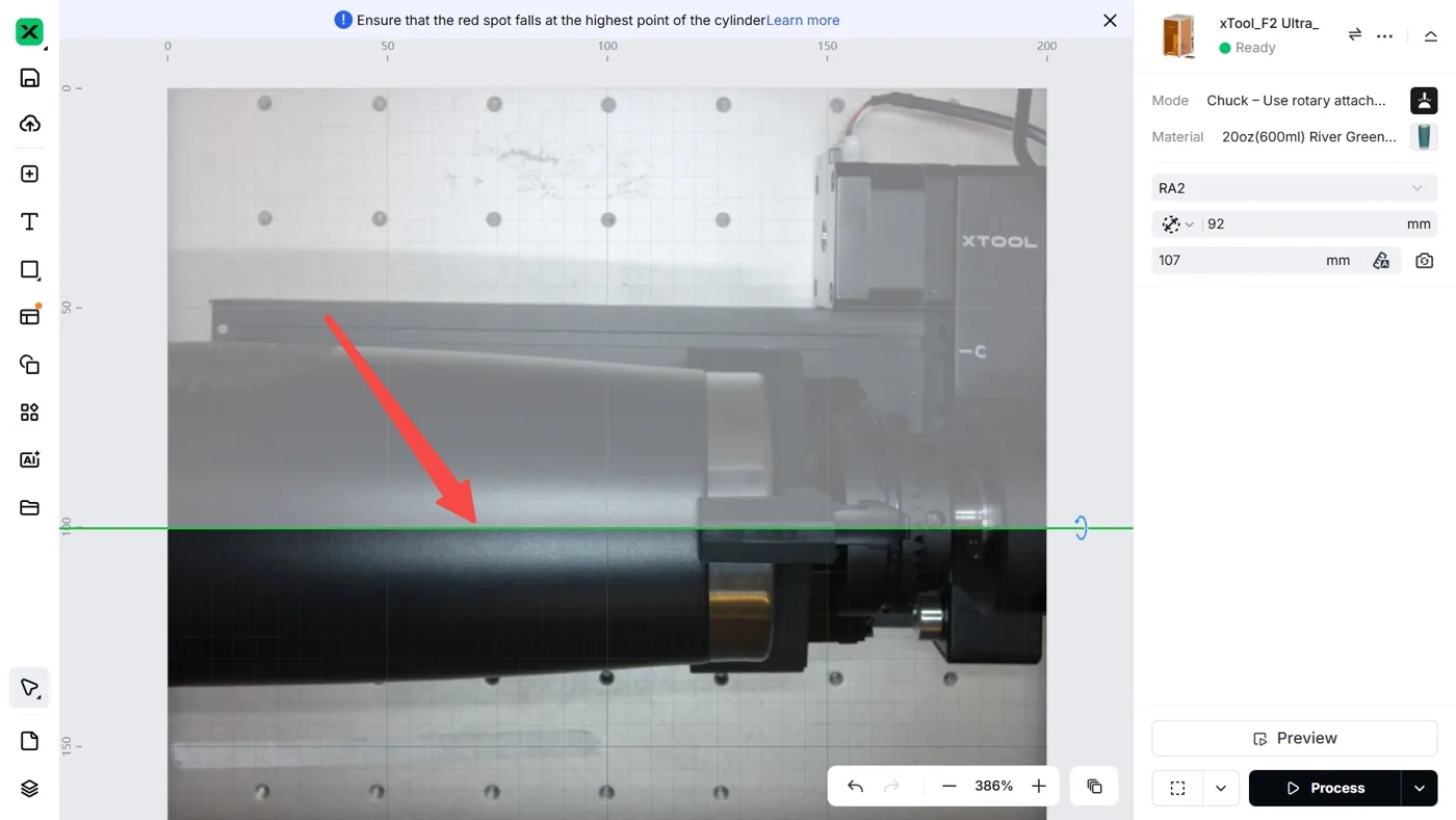 (xTool Studio) Usar RA2/RA2 Pro con la xTool F2 Ultra UV 中轴线.jpg