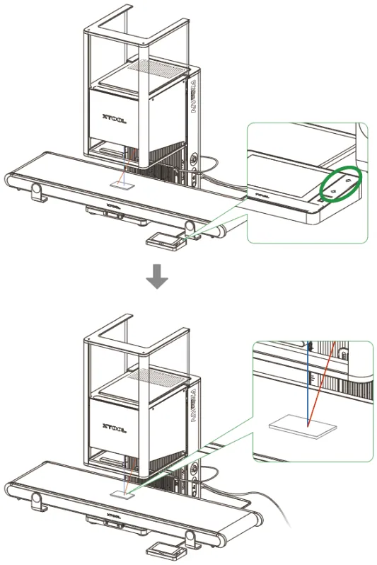 (xTool Studio) Utilizar la cinta transportadora para el procesamiento por lotes (diseños diferentes) con la xTool F2 Ultra UV image.png