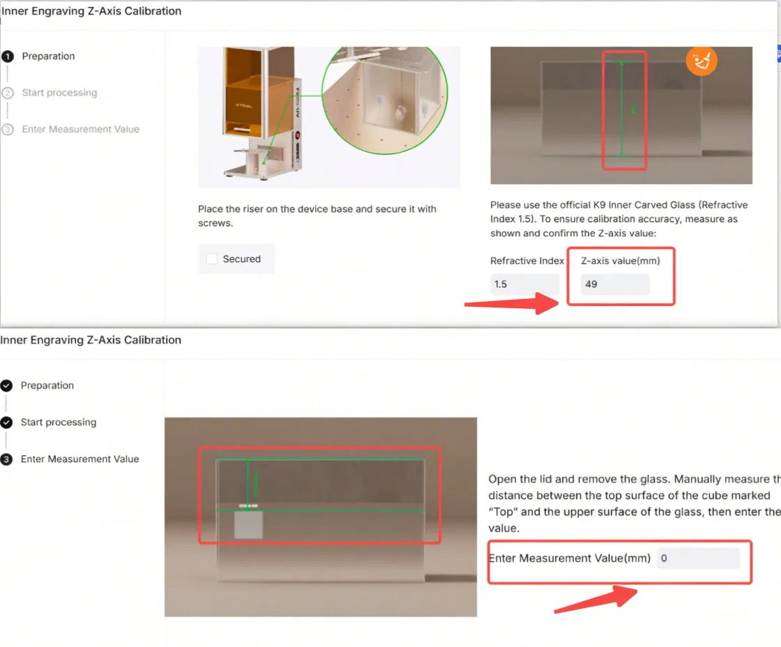 Resolución de una altura de grabado interior de vidrio incorrecta en la xTool F2 Ultra UV 调整Z轴参数-无水印版.png