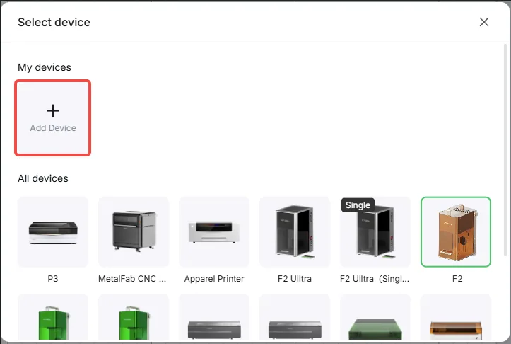 (xTool Studio) Usar RA2/RA2 Pro con la xTool F2 Ultra UV (xTool Studio) Usar RA2/RA2 Pro con la xTool F2 Ultra UV