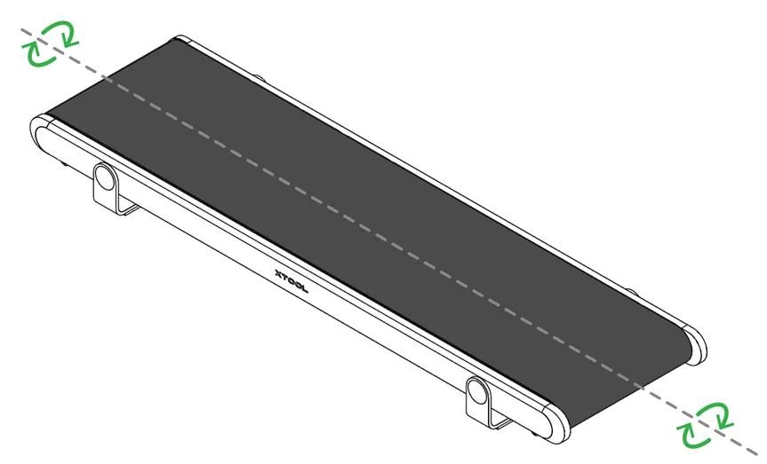 Calibraciones de la cinta transportadora de xTool F2 Ultra UV y sustitución de la correa Calibraciones de la cinta transportadora de xTool F2 Ultra UV y sustitución de la correa