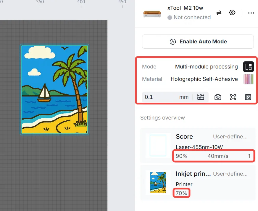 Cómo hacer pegatinas con la xTool M2: materiales, ajustes y el flujo Imprimir y Cortar Cómo hacer pegatinas con la xTool M2: materiales, ajustes y el flujo Imprimir y Cortar