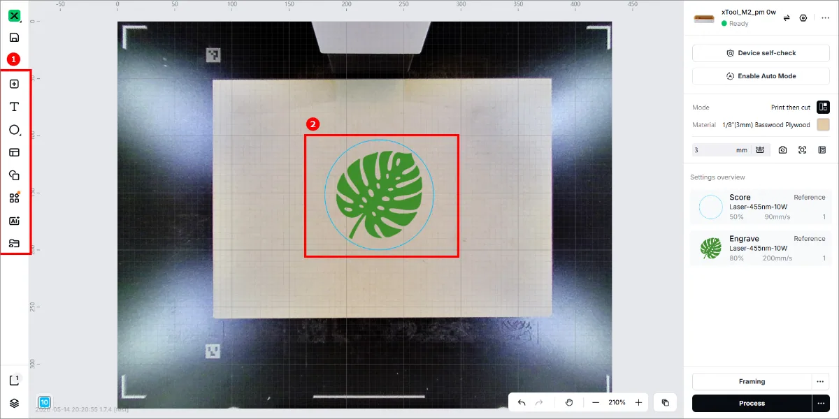 Procesar materiales con el modo Imprimir y cortar en la xTool M2 组合-15.png