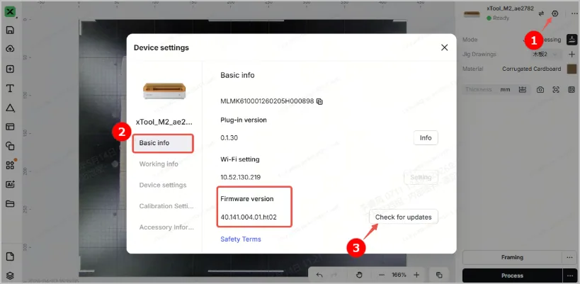 Solucionar el «Error de tarjeta de placa» en la xTool M2 image.png