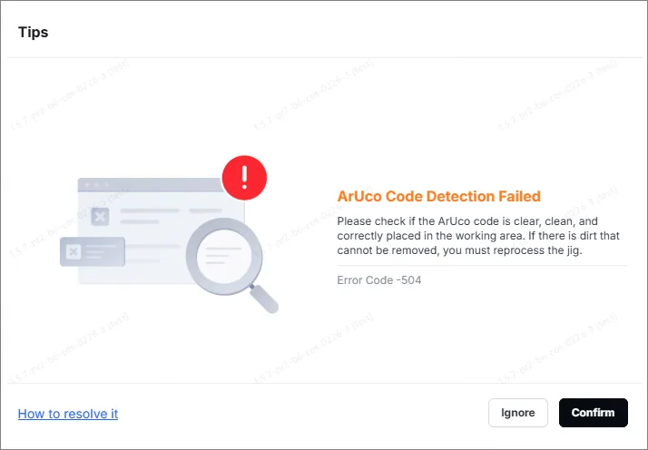 Resolver el error «Detección de código ArUco fallida» en la xTool M2 image.png