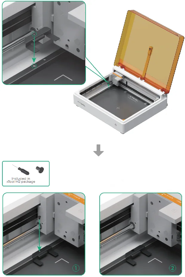 Solución del error «Excepción de tapado automático del cabezal de inyección» del módulo de inyección CMYK de la xTool M2 Solución del error «Excepción de tapado automático del cabezal de inyección» del módulo de inyección CMYK de la xTool M2