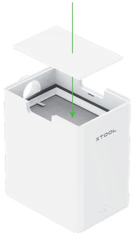 Usar el purificador de humos de sobremesa xTool con la xTool M2 Usar el purificador de humos de sobremesa xTool con la xTool M2