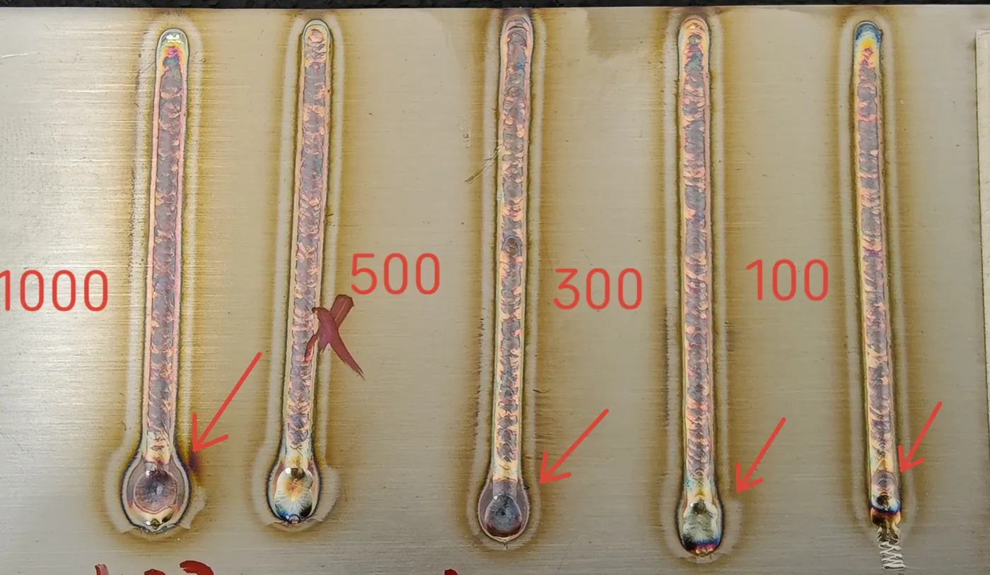 Ajustes de los parámetros de soldadura Ajustes de los parámetros de soldadura