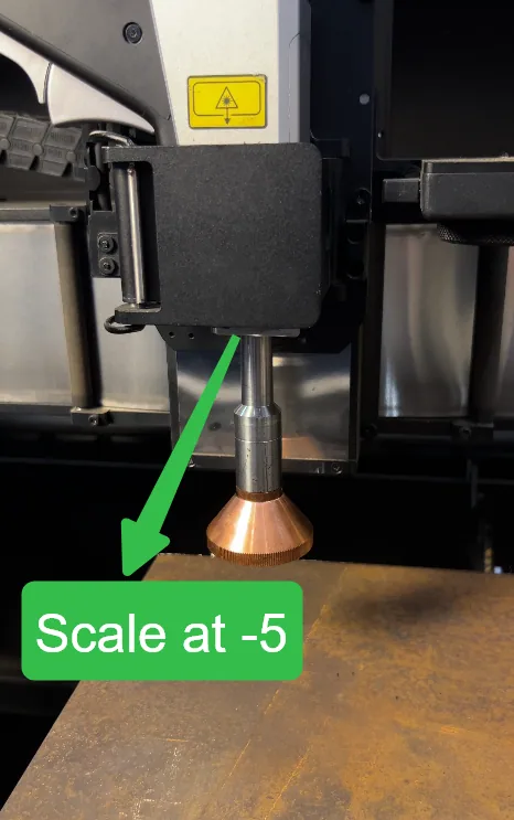 Cómo eliminar óxido/pintura con la boquilla de limpieza CNC del xTool MetalFab