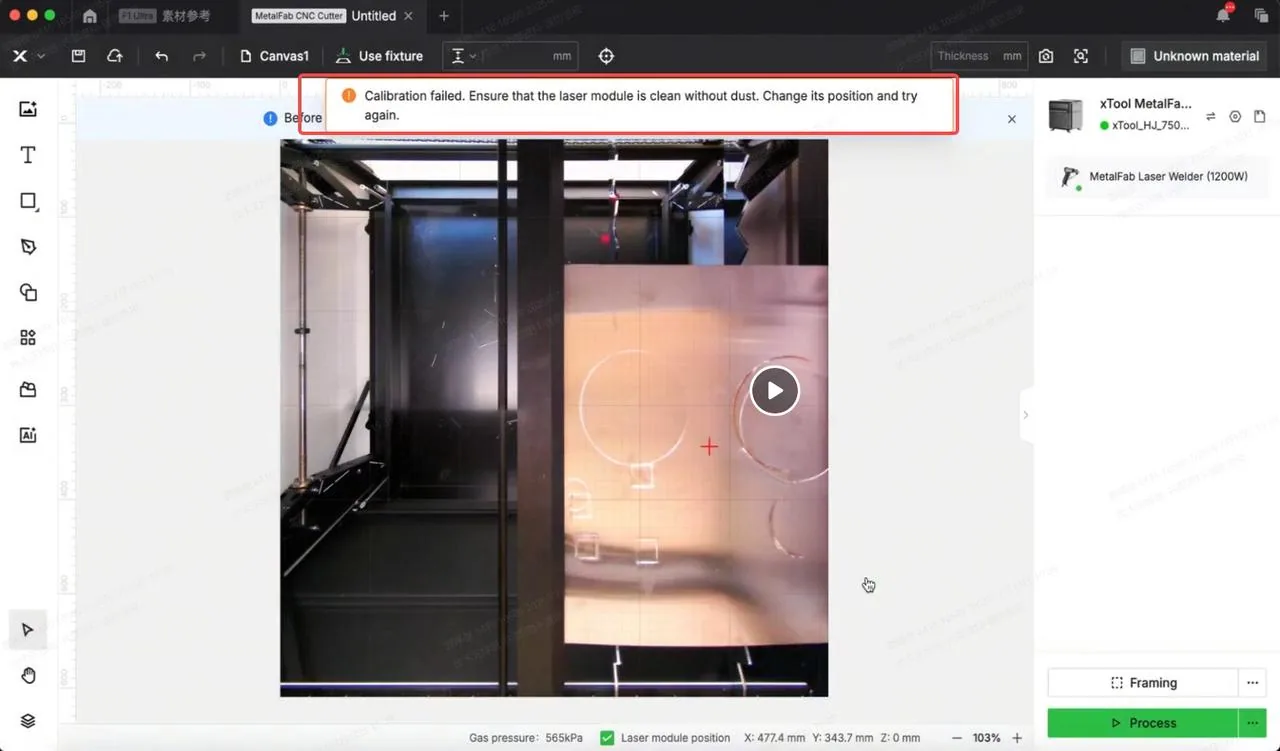Solucionar el fallo de calibración del sensor capacitivo del xTool MetalFab CNC Cutter Solucionar el fallo de calibración del sensor capacitivo del xTool MetalFab CNC Cutter