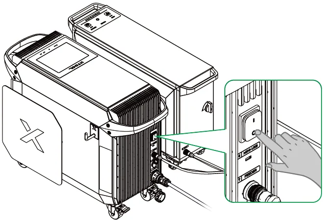 Guía de usuario del accesorio xTool MetalFab MaxClean 5 use-power off.png