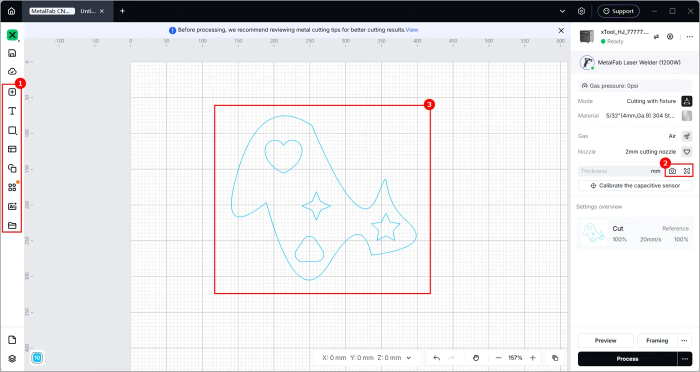 Corta metales con el xTool MetalFab CNC Cutter en xTool Studio image.png