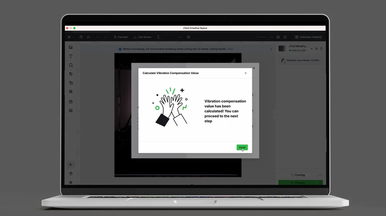 Cómo realizar la compensación de vibraciones en XCS Cómo realizar la compensación de vibraciones en XCS