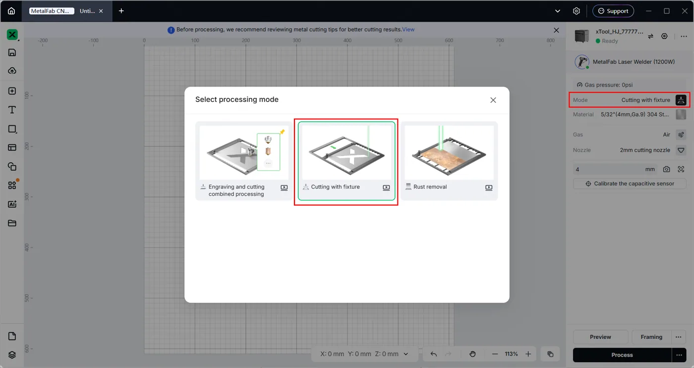 Corta metales con el xTool MetalFab CNC Cutter en xTool Studio image.png