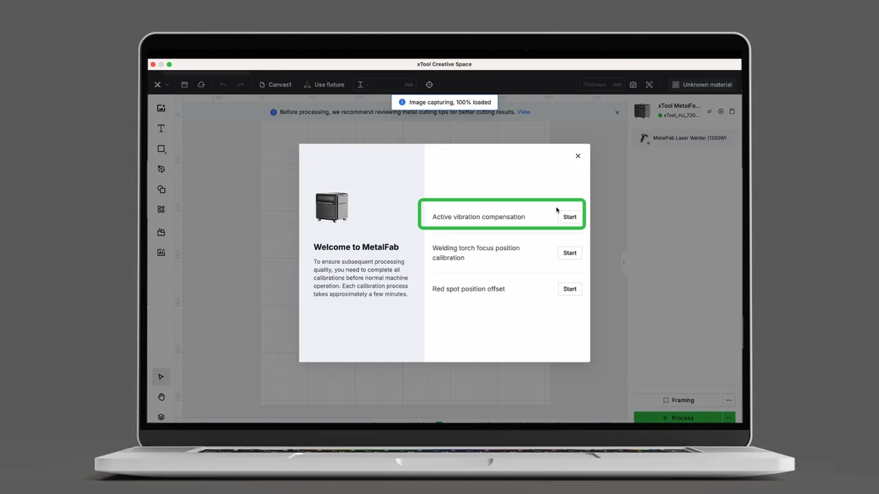 Cómo realizar la compensación de vibraciones en XCS Cómo realizar la compensación de vibraciones en XCS