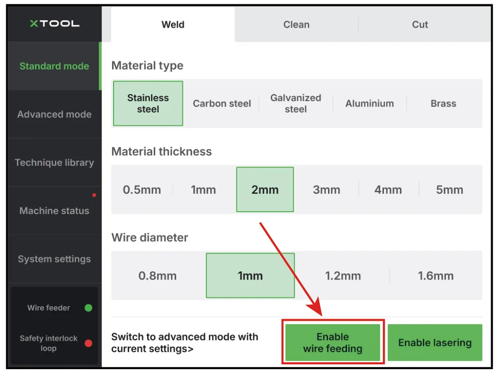 Resolver el fallo de alimentación de hilo en la soldadora láser xTool MetalFab Resolver el fallo de alimentación de hilo en la soldadora láser xTool MetalFab