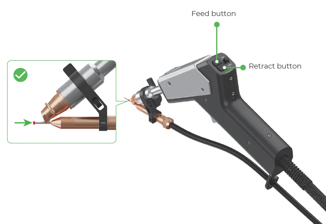 Solucionar la alimentación de hilo inestable en xTool MetalFab Laser Welder Solucionar la alimentación de hilo inestable en xTool MetalFab Laser Welder