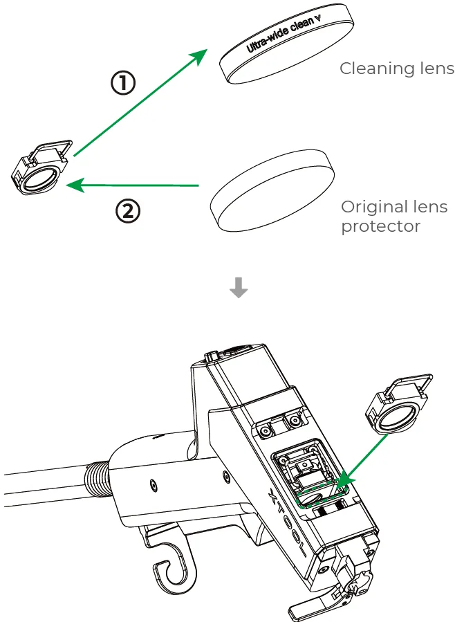 Guía de usuario del accesorio xTool MetalFab MaxClean 36 restore-replace.png