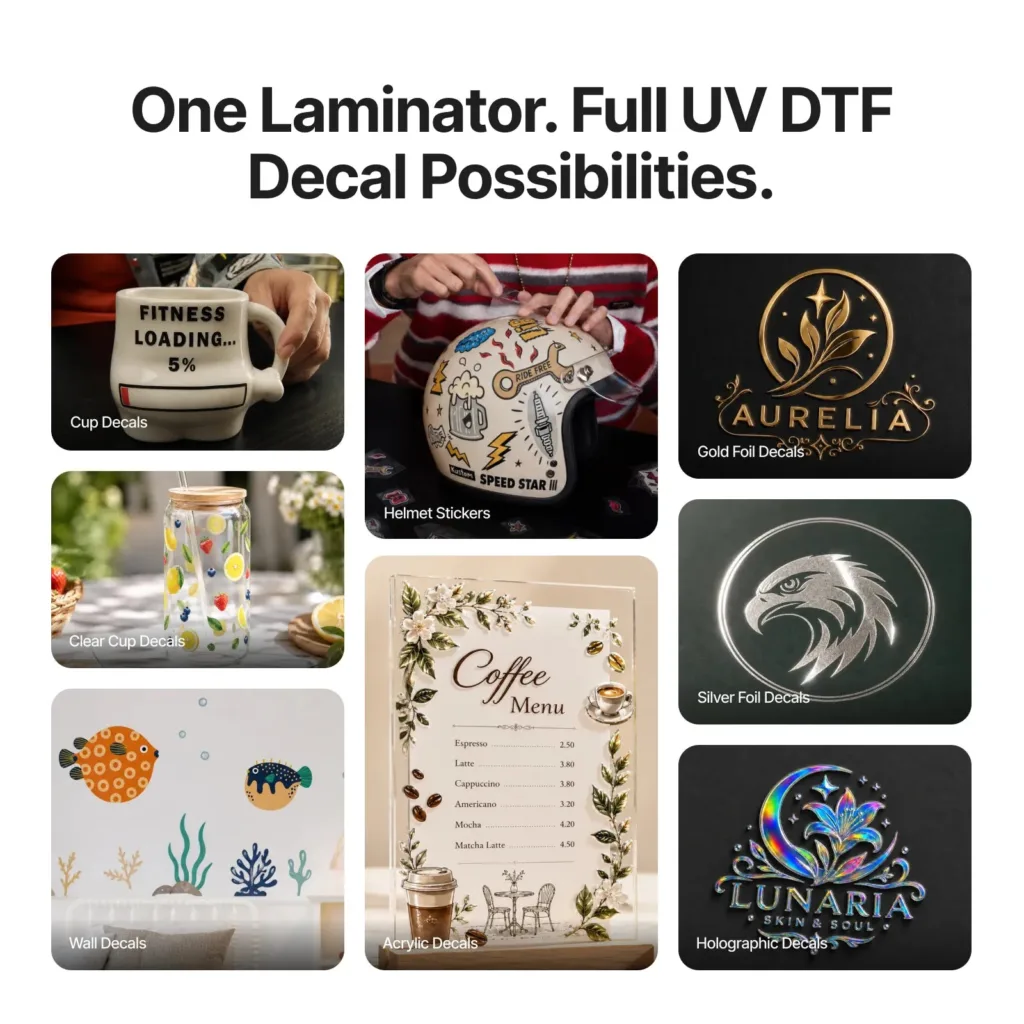 Calca UV-DTF laminada con la xTool LM1 lista para aplicar
