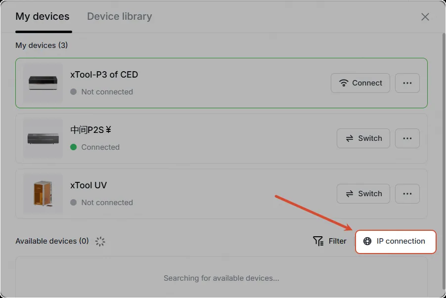 Resolución de problemas: problemas de conexión Wi-Fi con xTool P2/P2S Resolución de problemas: problemas de conexión Wi-Fi con xTool P2/P2S