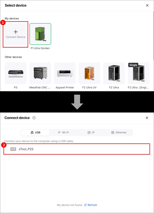 Conecta y configura la xTool P2/P2S con xTool Studio image.png