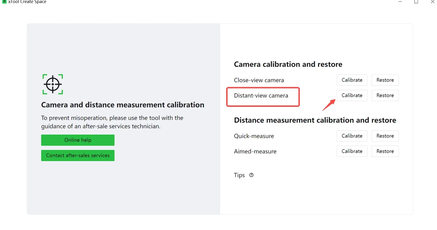 Calibrar la cámara de visión lejana en la xTool P2/P2S Calibrar la cámara de visión lejana en la xTool P2/P2S