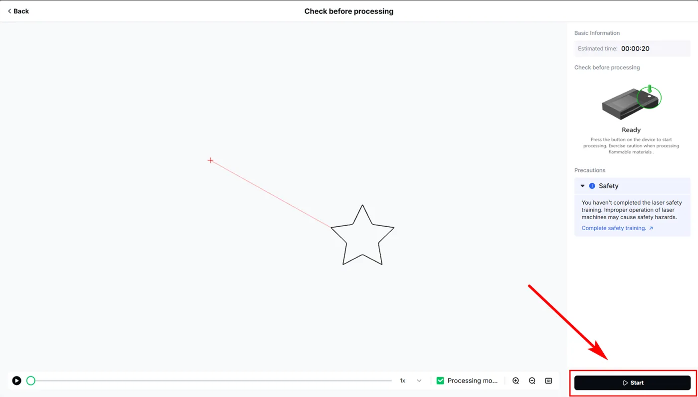 (xTool Studio) Usar el modo Sin listones (Slats removed) con la xTool P2S (xTool Studio) Usar el modo Sin listones (Slats removed) con la xTool P2S