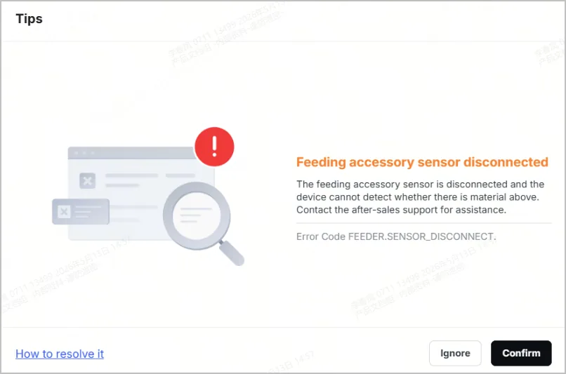 Resolución de problemas: desconexión del sensor del alimentador de cinta transportadora automático (código de error FEEDER.SENSOR_DISCONNECT.) image.png