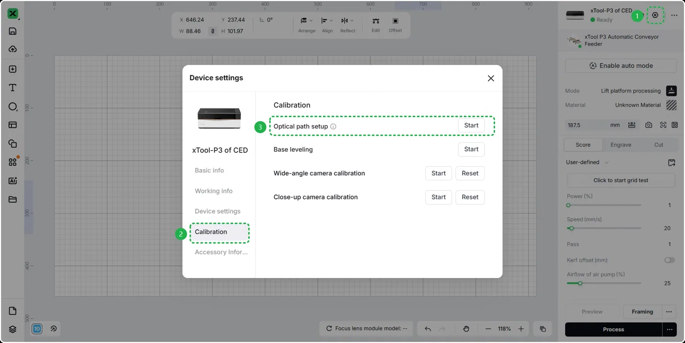 Solución de problemas: la superficie de corte no es perpendicular en la xTool P3 Solución de problemas: la superficie de corte no es perpendicular en la xTool P3