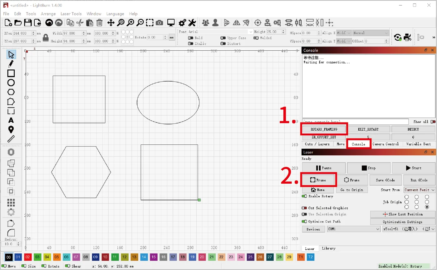 Manejar la xTool S1 con LightBurn Manejar la xTool S1 con LightBurn