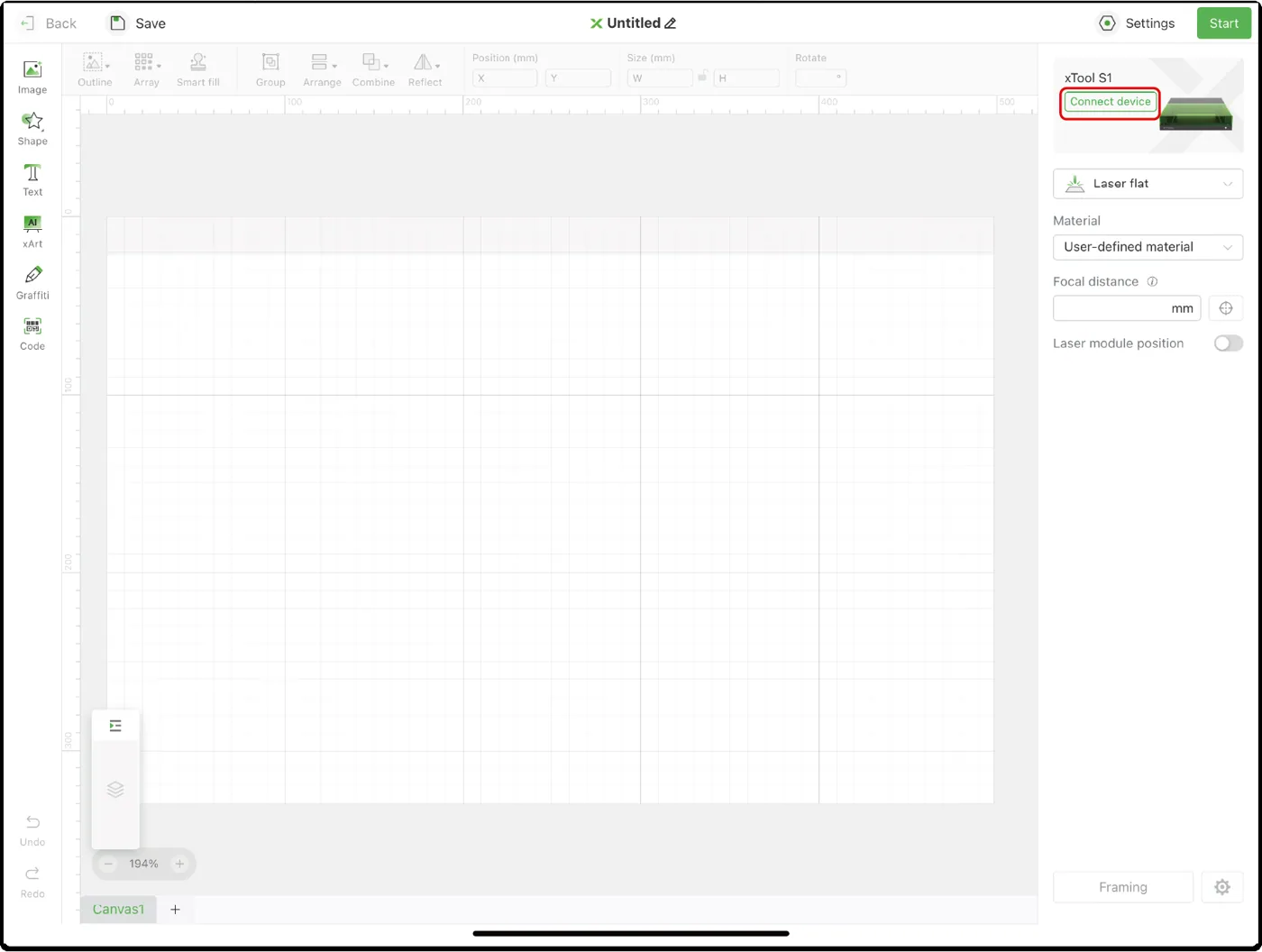 (XCS V1.7) Maneja la xTool S1 con XCS en tu iPad (XCS V1.7) Maneja la xTool S1 con XCS en tu iPad