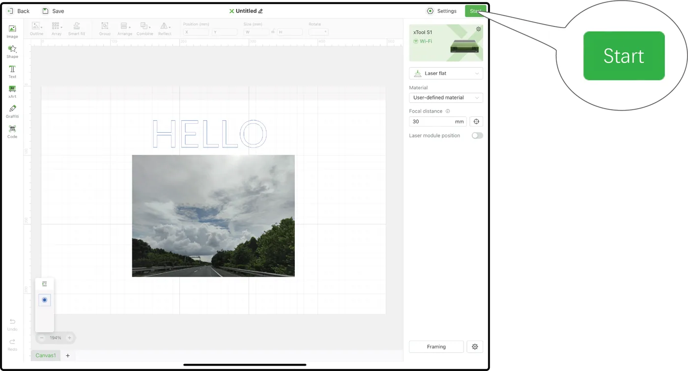 (XCS V1.7) Maneja la xTool S1 con XCS en tu iPad (XCS V1.7) Maneja la xTool S1 con XCS en tu iPad