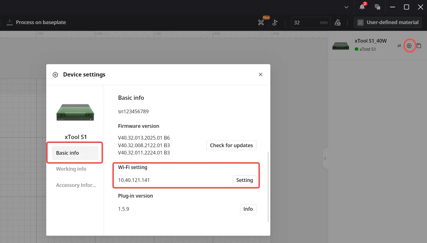 Cómo conectar xTool S1 por Wi-Fi o IP Cómo conectar xTool S1 por Wi-Fi o IP