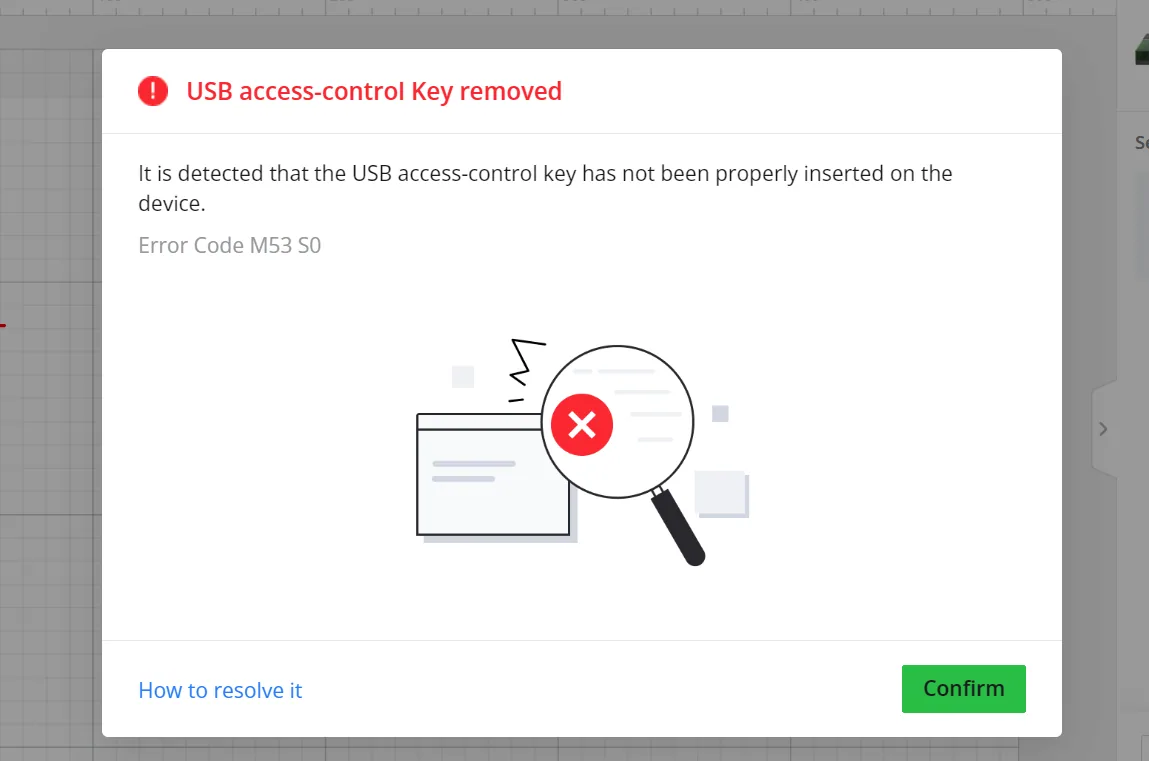 Solucionar «Clave de control de acceso» (M53 S0) en la xTool S1 Solucionar «Clave de control de acceso» (M53 S0) en la xTool S1