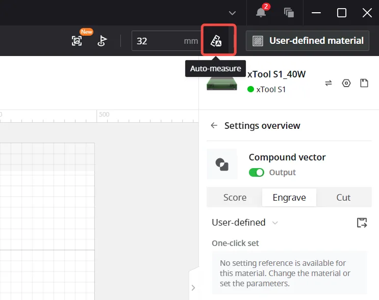 La xTool S1 no dispara el láser