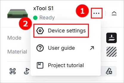 El indicador de cruz roja de la xTool S1 no se mueve en el lienzo de XCS image.png