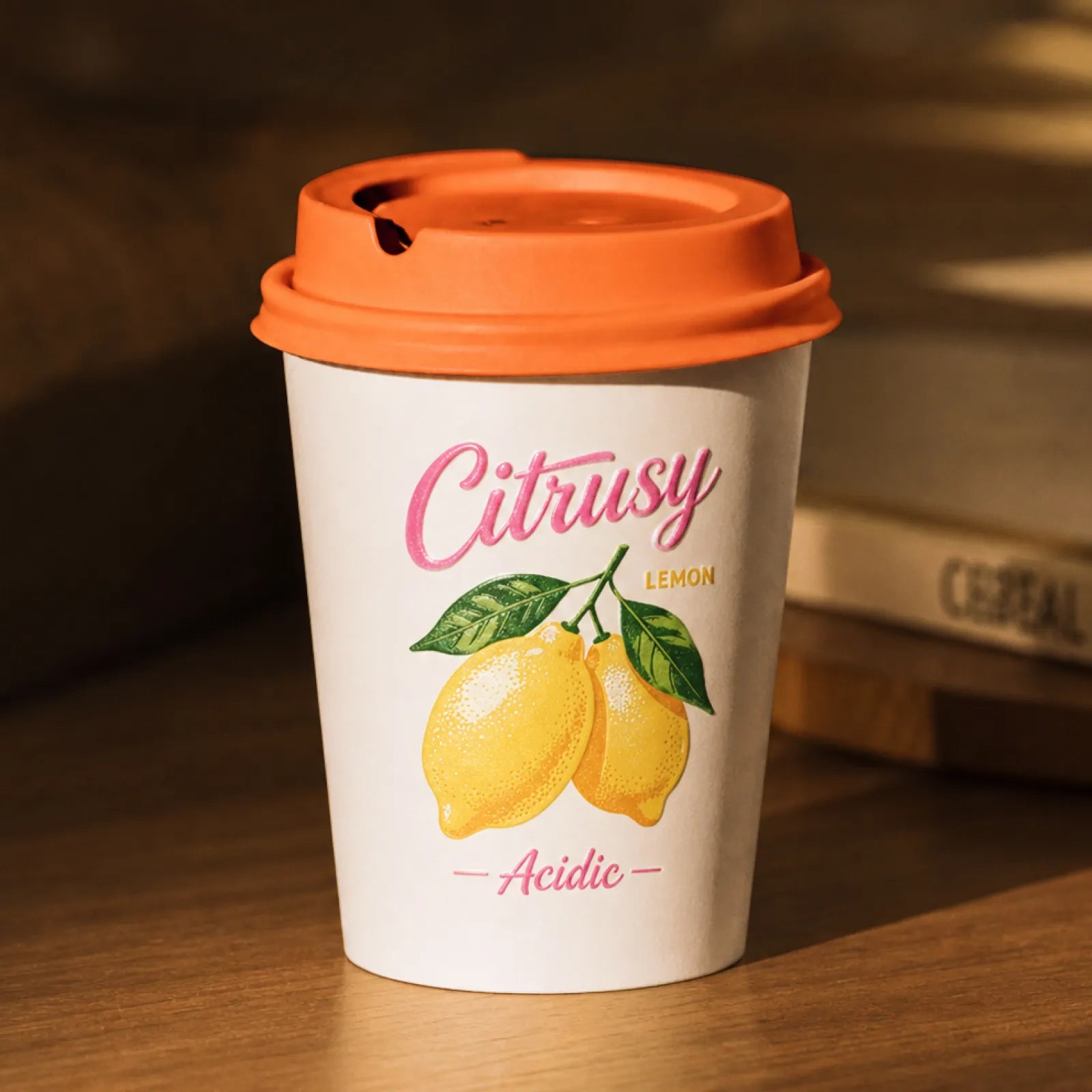 Vaso de cafe con etiqueta UV DTF impresa en A Film