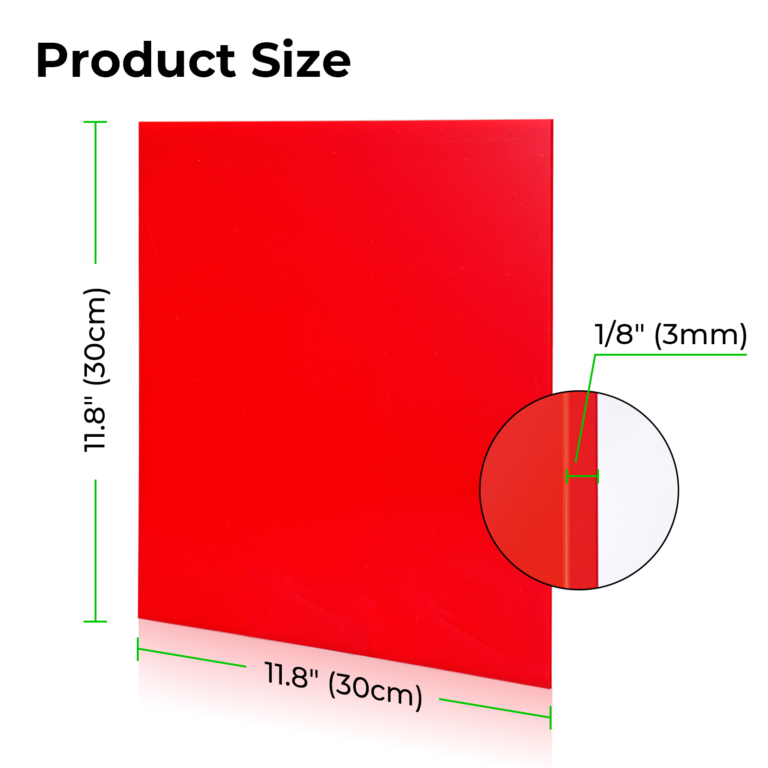 Kit de prueba de acrílico xTool — 5 colores, 10 láminas de 30 × 30 cm y 3 mm
