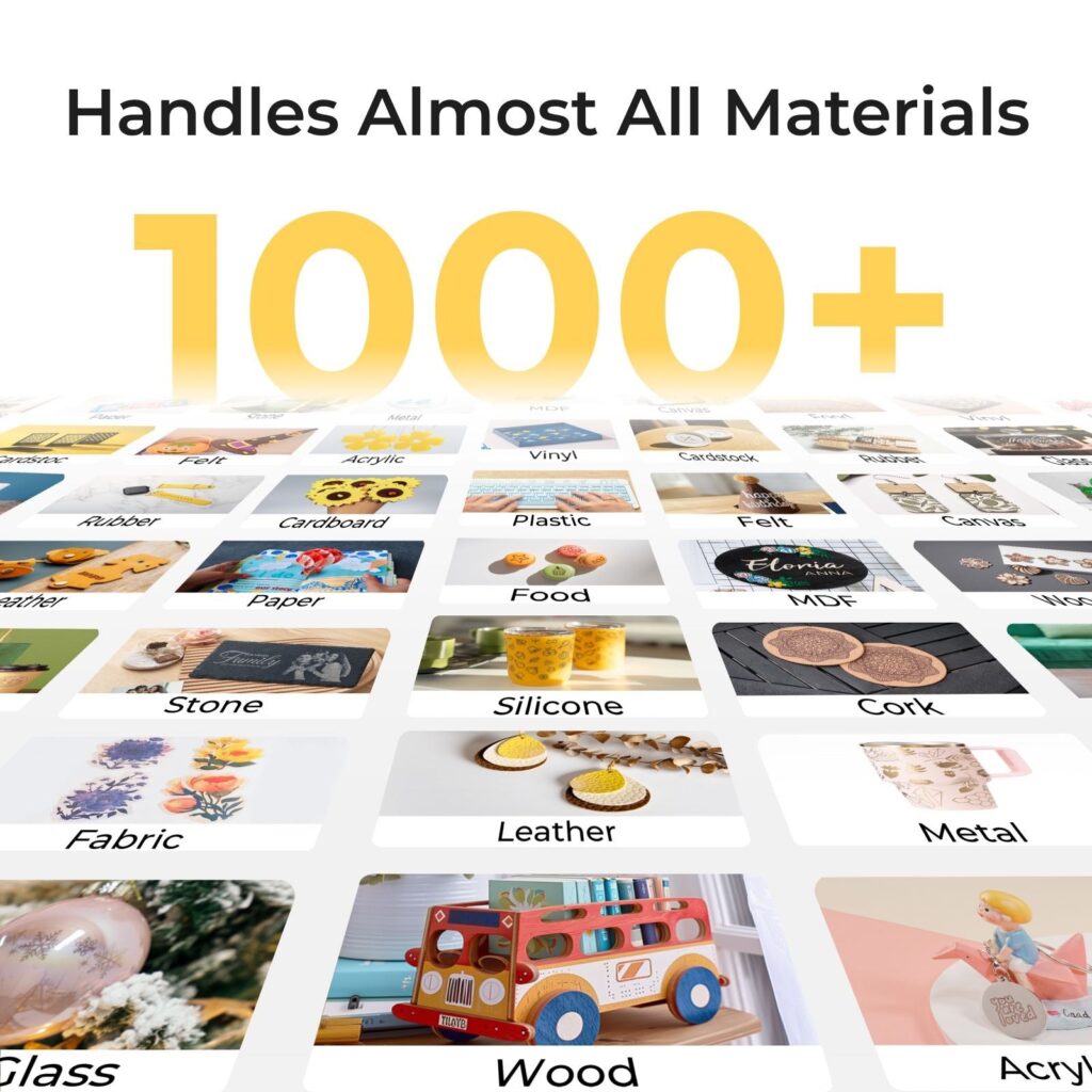 Materiales compatibles con la xTool M1 Ultra: madera, acrílico, cuero, papel, tela y más